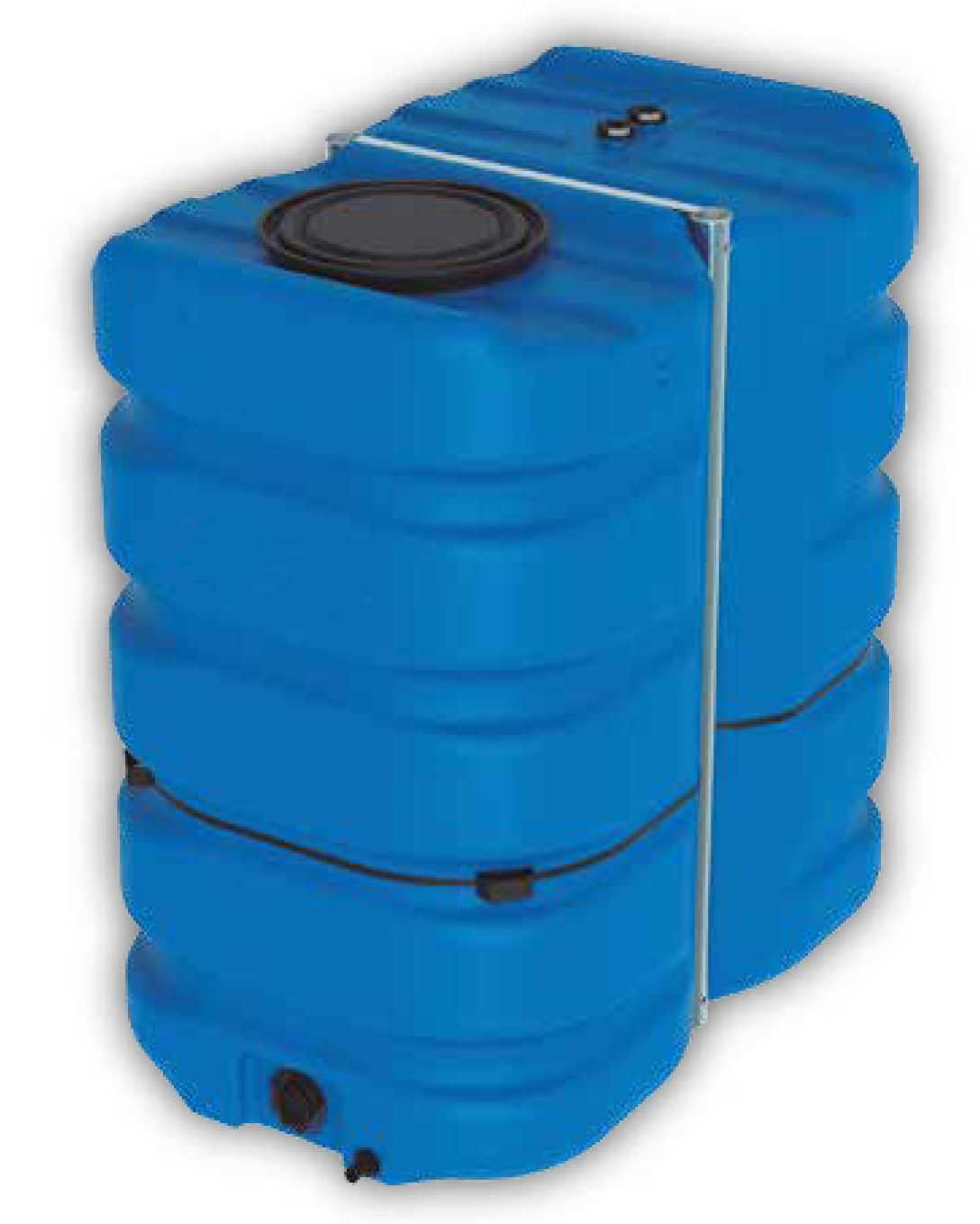 Citerne à eau de pluie rectangulaire aérienne - jumelable - 2000 litres